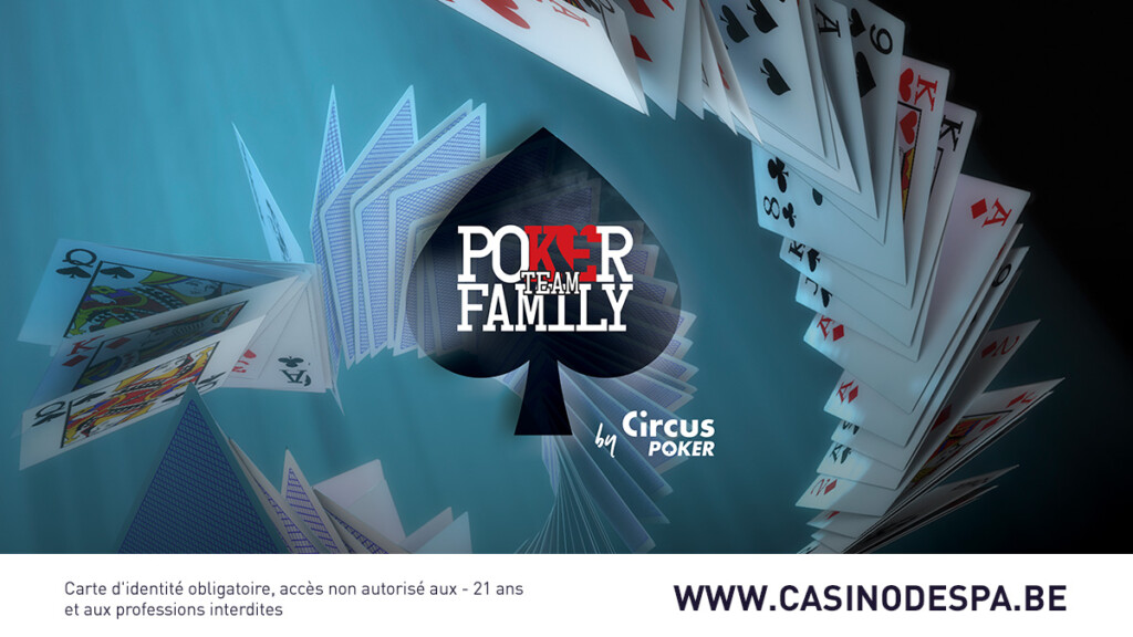 Poker Family | Coeur de jeu de carte avec le logo de poker family